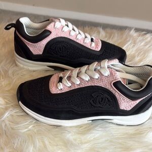 CC Boutique Black and Pink Sneakers